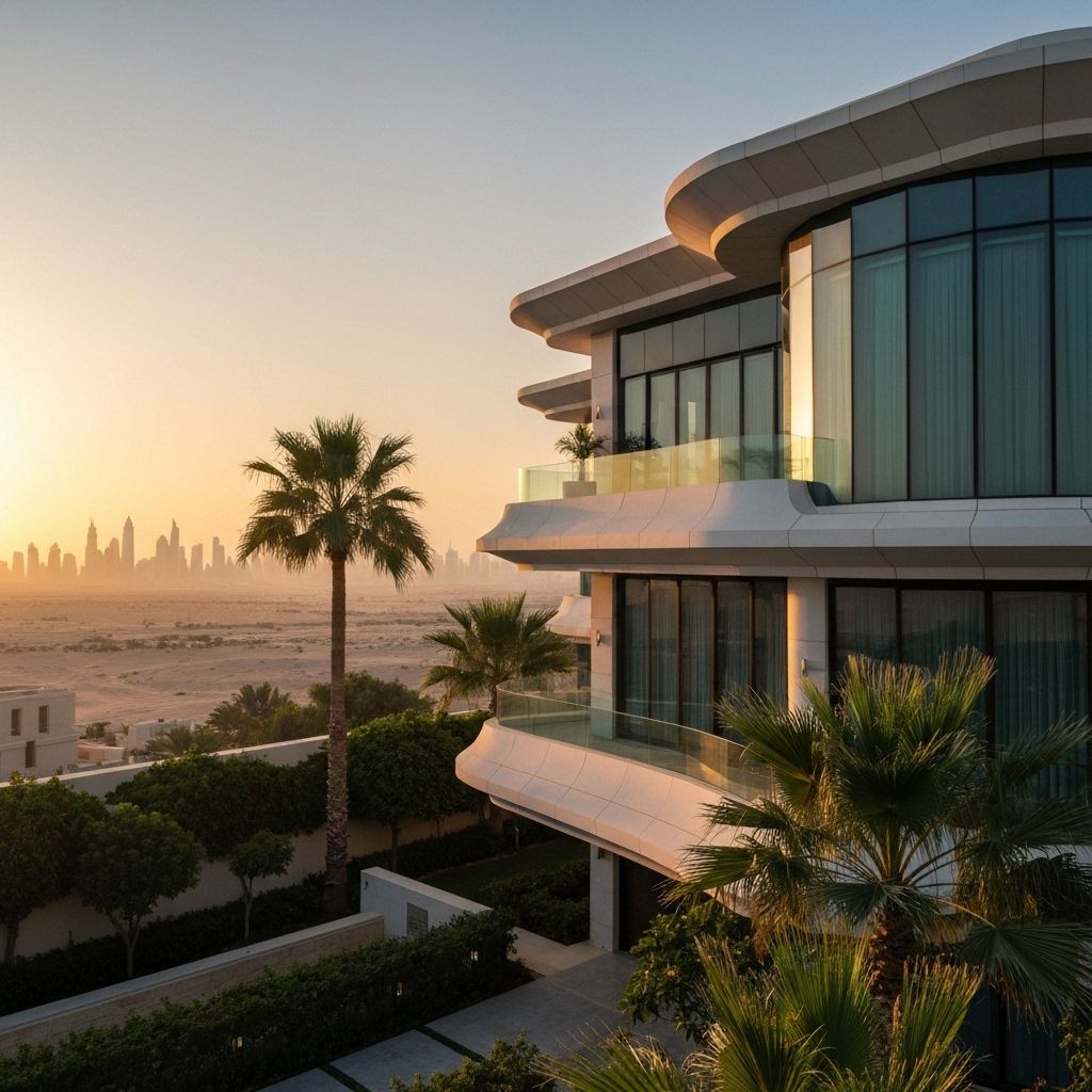 Luxury house at sunset